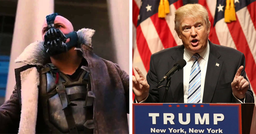 Son iguales! El discurso que Trump le robó a Bane, el villano Batman, al  asumir el poder